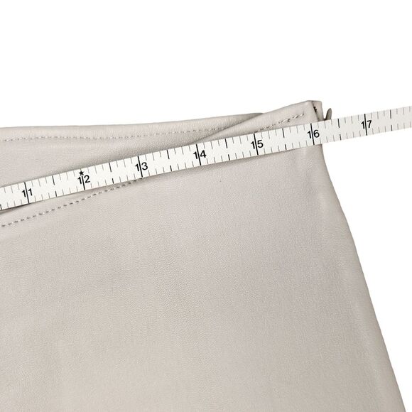 Barbara Lohmann Lamb Leather Pants Gray Side Zipper Women's Italian Size 40/US10 - Picture 9 of 11